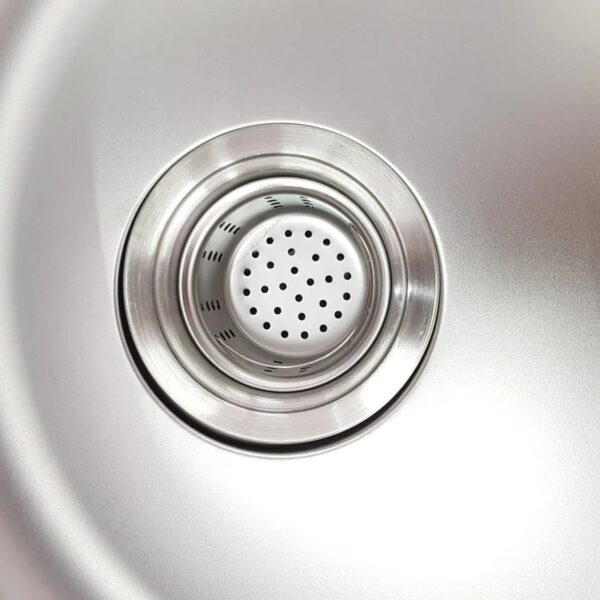 giotto_round_single_stainless_steel_kitchen_sink_-_490mm_basket Round Single Bowl Stainless Steel Prep Sink