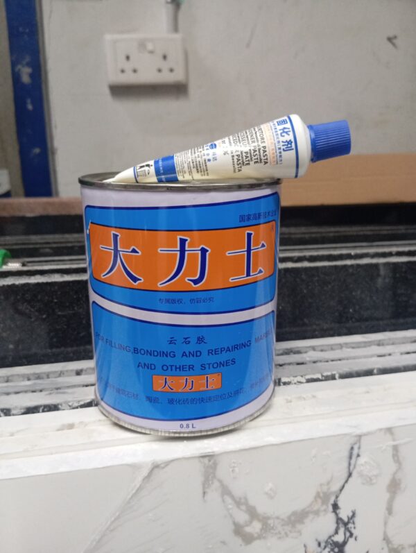 glue(2) Granite Glue & Hardener | Professional Repair and Installation For Marble and Granite (0.8L)