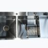 Rectangular Double Bowl with Knife Holder and Smooth Side Wing (Drainage Kit Included)