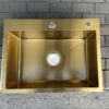 Gold Rectangular Single Bowl Kitchen Sink (Drainage Kit Included)