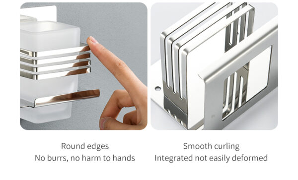 Premium SS304 Single Tumbler & Toothbrush Holder | Mirror Finish Mirror-Style Organizer