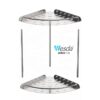Double Corner Shelf | Dual-Tier Stainless Steel Wall-Mounted Shower Rack