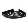Matte Black Single Corner Shelf | Stainless Steel Slotted Shower Organizer