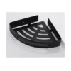 Matte Black Single Corner Shelf | Stainless Steel Slotted Shower Organizer