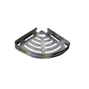 N009 ( K088 Single Corner Shelf – Mirror ) Mirror Finish Single Corner Shelf | Stainless Steel Slotted Shower Organizer