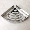 Mirror Finish Single Corner Shelf | Stainless Steel Slotted Shower Organizer
