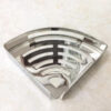 Mirror Finish Single Corner Shelf | Stainless Steel Slotted Shower Organizer