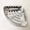Mirror Finish Single Corner Shelf | Stainless Steel Slotted Shower Organizer
