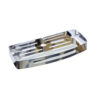 Mirror Finish Single Rectangle Shelf | 30 cm Stainless Steel Slotted Wall Organizer