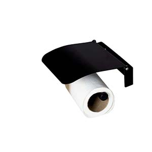 Matte Black Tissue Holder | Modern Bathroom Paper Organizer with Privacy Cover