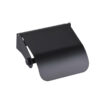 Matte Black Tissue Holder | Modern Bathroom Paper Organizer with Privacy Cover