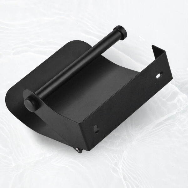 Matte Black Tissue Holder | Modern Bathroom Paper Organizer with Privacy Cover