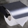 Matte Black Tissue Holder | Modern Bathroom Paper Organizer with Privacy Cover