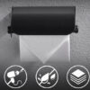 Matte Black Tissue Holder | Modern Bathroom Paper Organizer with Privacy Cover