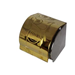 SUS304 Gold Floral Tissue Holder | Premium Enclosed Paper Dispenser