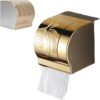 SUS304 Gold Floral Tissue Holder | Premium Enclosed Paper Dispenser