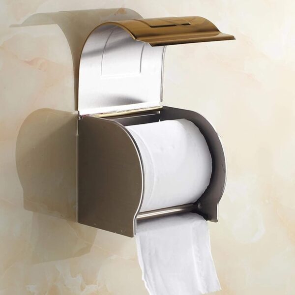 SUS304 Gold Floral Tissue Holder | Premium Enclosed Paper Dispenser