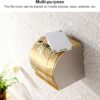 SUS304 Gold Floral Tissue Holder | Premium Enclosed Paper Dispenser
