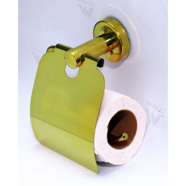 High Density Gold Tissue Holder | Premium Wall-Mounted Paper Organizer