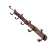 N096 – ( C027-5 Hooks Double Antique Copper ) -1 (1) Antique Copper 5-Hook Rail | Double-Sided High-Capacity Wall Hanger