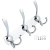 Mirror Finish 3-Hook Rail | Double-Sided High-Capacity Wall Hanger