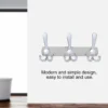 Mirror Finish 3-Hook Rail | Double-Sided High-Capacity Wall Hanger