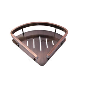 Antique Copper Corner Shelf | Designer Wall-Mounted Shower Organizer