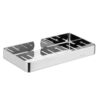 Mirror Finish Rectangle Shelf | SS304 Stainless Steel Slotted Wall Organizer