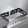 Mirror Finish Rectangle Shelf | SS304 Stainless Steel Slotted Wall Organizer