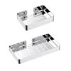 Mirror Finish Rectangle Shelf | SS304 Stainless Steel Slotted Wall Organizer