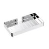 Mirror Finish Rectangle Shelf | SS304 Stainless Steel Slotted Wall Organizer