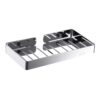 Mirror Finish Rectangle Shelf | SS304 Stainless Steel Slotted Wall Organizer