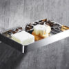 Mirror Finish Rectangle Shelf | SS304 Stainless Steel Slotted Wall Organizer