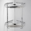 SS304 Double Wire Corner Shelf | 2-Tier Stainless Steel Shower Basket
