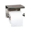 Tissue Holder with Integrated Phone Shelf | High-Polish Mirror Finish