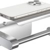 Tissue Holder with Integrated Phone Shelf | High-Polish Mirror Finish