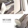 Tissue Holder with Integrated Phone Shelf | High-Polish Mirror Finish