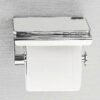 Tissue Holder with Integrated Phone Shelf | High-Polish Mirror Finish
