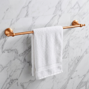 N138CG towel bar champagne gold 4 High Density Champagne Gold Towel Bar | Premium Wall-Mounted Bath Rail