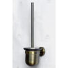 Antique Brass Wall-Mounted Toilet Brush Holder | Vintage Designer Bathroom Organizer