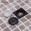 Square Floor Strainer | Matte Black Decorative Drainage Grate