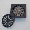 Square Floor Strainer | Matte Black Decorative Drainage Grate