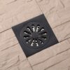 Square Floor Strainer | Matte Black Decorative Drainage Grate