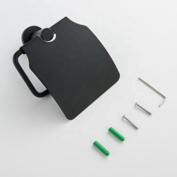 High Density Black Tissue Holder | Heavy-Duty Wall-Mounted Paper Organizer