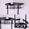 N169 ( High Density Double Corner Shelf – Black ) 3 Double Black Corner Shelf | 2-Tier High-Density Aluminum Wall-Mounted Rack