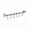 Kitchen Movable 8 Hooks Bar | Stainless Steel Sliding Utility Rail