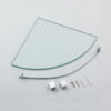 Glass Corner Shelf Set | Dual-Tier Tempered Glass Wall-Mounted Organizers