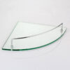 N189 ( B313 – Double Corner Glass Shelf 23cm 3 Double Corner Glass Shelf | Dual-Tier Tempered Glass Wall-Mounted Organizer