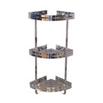 N241 – Tripple Shelves – SS201 Triple Corner Shelf | 3-Tier SS201 Stainless Steel Wall-Mounted Shower Rack