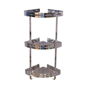 Triple Corner Shelf | 3-Tier SS201 Stainless Steel Wall-Mounted Shower Rack